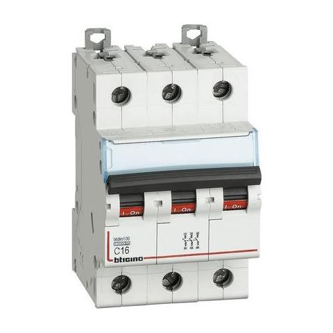 Interruttore Magnetotermico 3p C 16a 10ka 3 Moduli Fh83c16 - Foto 1