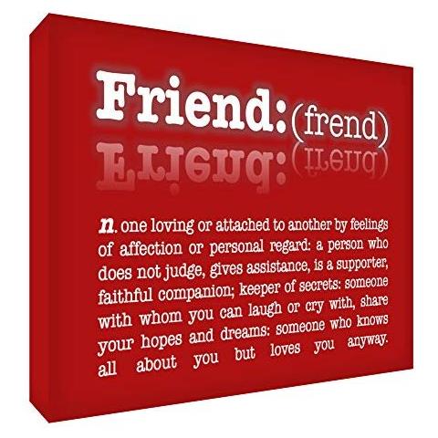 Feel Good Art-quadro A Profilo Spesso, In Formato A5, Decorazione Blocco Momento, 21 X 14,8 X 2 Cm, Colore: Nero, Taglia: L, Colore: Rosso- - Foto 1