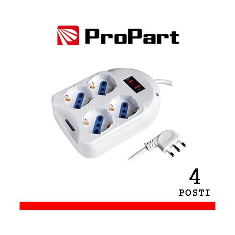 Multipresa 4pos Bipasso / schuko Spina16a Quadrata +interr. - Foto 1