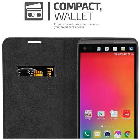 Cadorabo Custodia Compatibile Con Lg V20 In Rosso Mela - Coperchio Protettiva Con Chiusura Magnetica, Funzione Stand E Tasca Per Le Carte - Foto 8