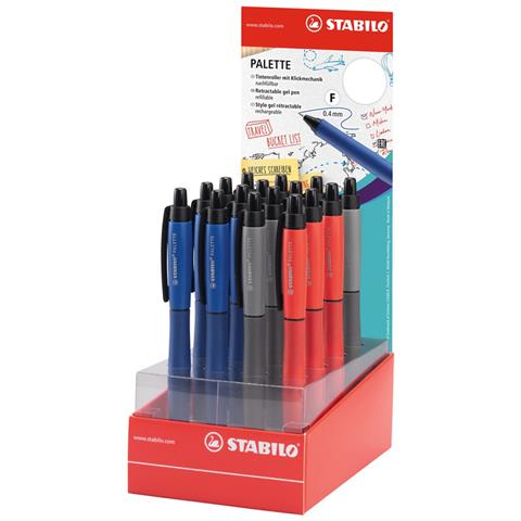 PALETTE - Penna Roller a Scatto - Tratto F (0,4 mm) - Display con 16 penne - Foto 1