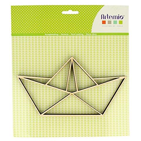  - sagoma Origami Nave, Legno, 11 x 20 cm - Foto 2