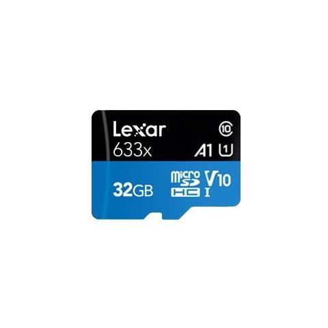 Scheda Di Memoria Microsdhc 633x 100mb/s Da 32 Gb Con Adattatore Sd, Noir / Bleu - Foto 1