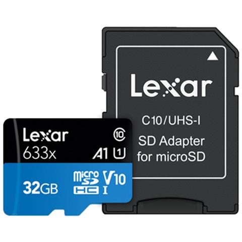 Scheda Di Memoria Microsdhc 633x 100mb/s Da 32 Gb Con Adattatore Sd, Noir / Bleu - Foto 8