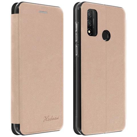 Custodia Huawei P smart 2020 in Similpelle Portacarte Supporto Video rosa gold - Foto 1