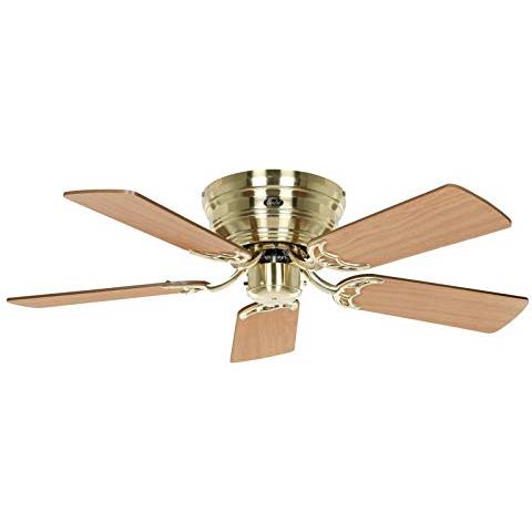 Ventilatore Da Soffitto Piatto Classic Flat Iii In Ottone Spazzolato, Diametro: 75 Cm - Foto 3