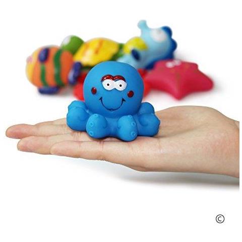 Bagno Di Giocattoli Acquatici Bagno Pesce Stella Di Mare Mare Cavalli Giocattoli (6pcs) Con Bagno Giocattoli Borsa Sea Creature Giocattoli Da Bagno Bambino Molli Bath Time Giocattoli Prescolare Animali Giocattoli Da Bagno Vasca Da Bagno E Soft - Foto 2