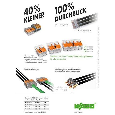 Morsetti Wago Leva Connettore 2 X 02 - 4 Mm Confezione Da 10 Blv221412 - Foto 3