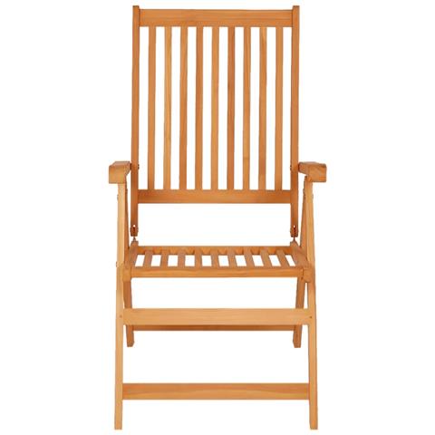 Sedie Giardino 6 pz con Cuscini Grigi a Quadri Massello di Teak - Foto 10