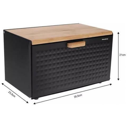 Kb-7425 Portapane Bifacciale In Nero Opaco E Legno - Foto 8