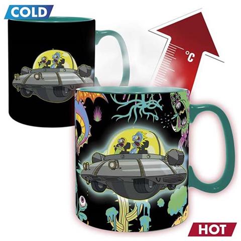 Rick & Morty - Tazza Cambia Colore Con Calore - 460 Ml - Astronave - Heat Change Mug - Foto 1