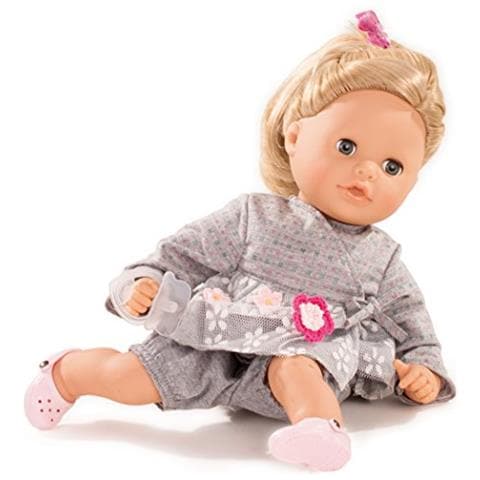 Gatz Cozy Aquini - Baby Bambola Da Bagno In Morbido Tessuto Da 33 Cm, Con Capelli Biondi E Occhi Azzurri Che Dormono - Foto 1