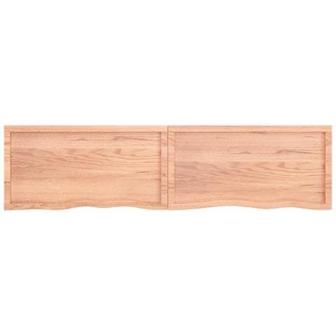 Ripiano Muro Marrone 200x50x (2-4) cm Massello Rovere Trattato - Foto 9