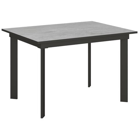Tavolo Allungabile 90x120/180 Cm Cumar Telaio Antracite - Cemento - Foto 6