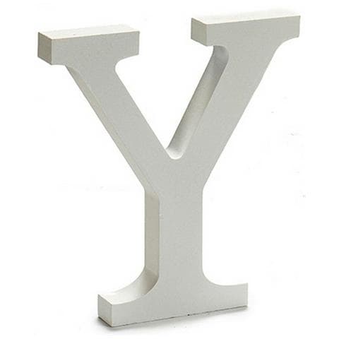 Lettera Y Legno Bianco (1,8 X 21 X 17 Cm) (12 Unità) - Foto 2