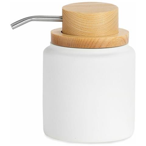 Dispenser Di Sapone Ba22084 Poliresina Cenere Bianco 300 Ml - Foto 1