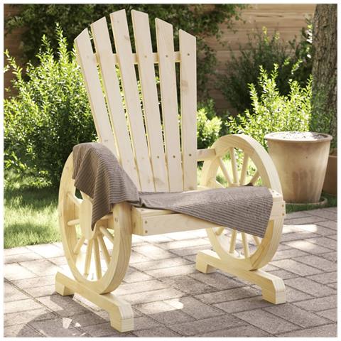 Sedie Da Giardino Adirondack 2 Pz In Legno Massello Di Abete - Foto 1