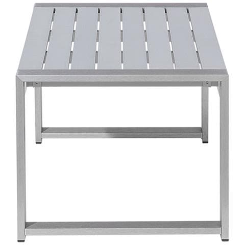 Tavolino Da Giardino Alluminio Anodizzato Grigio Chiaro 90 X 50 Cm Salerno - Foto 8