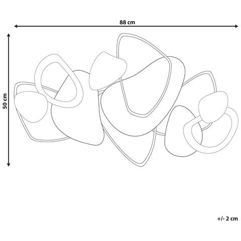 Decorazione Parete Oro E Marrone 88 X 50 Cm Cobalt - Foto 2