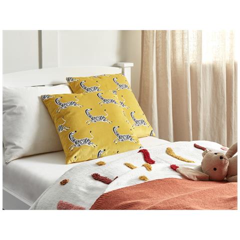 Set Di 2 Cuscini Aconitum Velluto 45 X 45 Cm Giallo Trama Animale - Foto 1