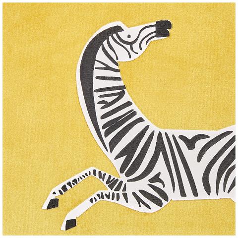 Set Di 2 Cuscini Aconitum Velluto 45 X 45 Cm Giallo Trama Animale - Foto 14