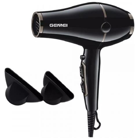 Trade Shop - Asciugacapelli Phon Professionale Motore Ac 2200 Watt 3 Velocità 2 Ugelli Gm-120 - Foto 1