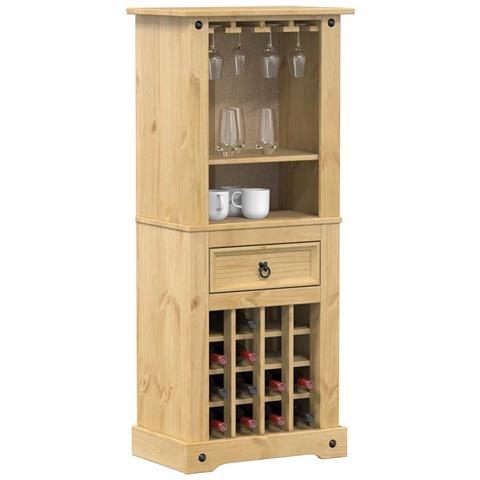 Portabottiglie Vino Corona 56x35x134,5cm Legno Massello di Pino - Foto 10