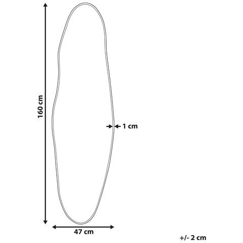 Specchio Salins 47 Cm 160 Cm Metallo Oro - Foto 6