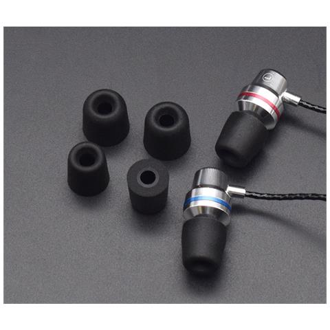 Gommini Di Ricambio In Memory Foam Per Auricolari Medi Da 4,7-5,5 Mm, 3 Paia Black - Foto 2