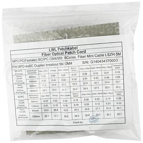 SFP5142FU5MKB cavo InfiniBand e in fibra ottica 5 m MPO 4x SC Rosso - Foto 8