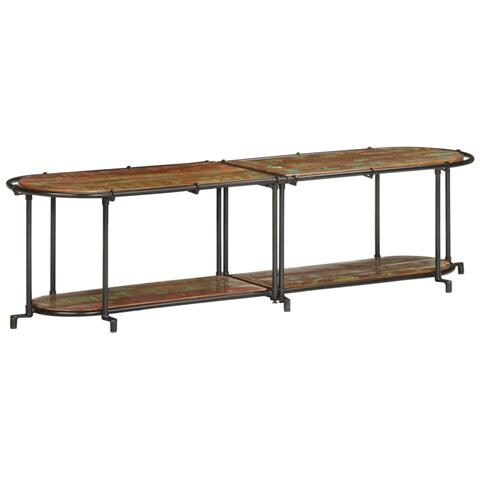 Mobile Porta Tv 160x42x40 Cm In Legno Massello Di Recupero - Foto 2