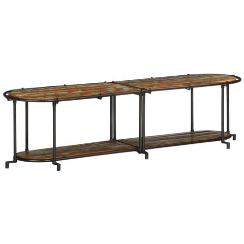 Mobile Porta Tv 160x42x40 Cm In Legno Massello Di Recupero - Foto 3