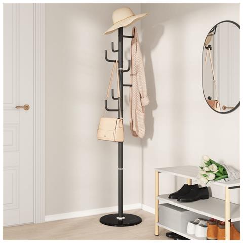 Appendiabiti Nero 183 Cm In Ferro Verniciato A Polvere - Foto 3