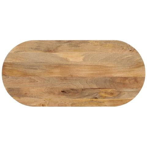 Piano Tavolo 110x40x3,8 Cm Ovale In Legno Massello Di Mango - Foto 1