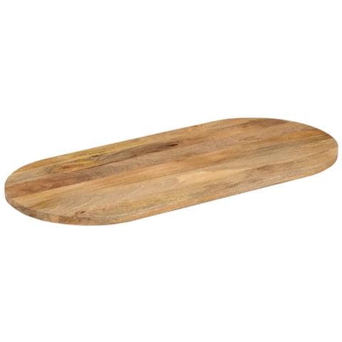 Piano Tavolo 110x40x3,8 Cm Ovale In Legno Massello Di Mango - Foto 2