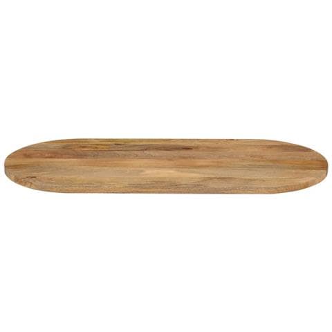 Piano Tavolo 110x40x3,8 Cm Ovale In Legno Massello Di Mango - Foto 3