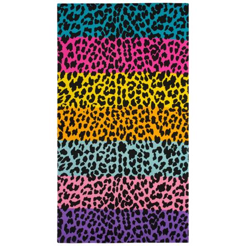 Telo Mare Grande 100x180 Spugna Spiaggia Piscina Maui Leopard Multicolor D8 - Foto 1