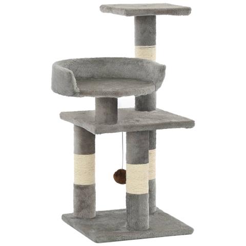 Lusso Casadino - Albero Per Gatti Con Tiragraffi In Sisal 65 Cm Grigio - Foto 2