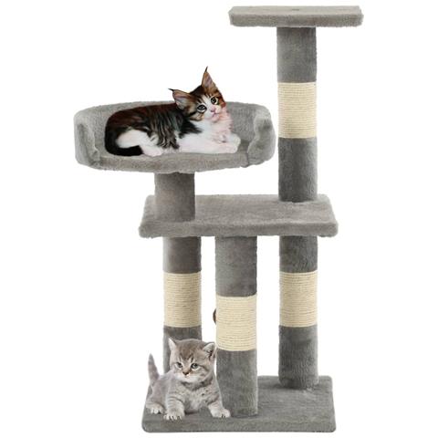 Lusso Casadino - Albero Per Gatti Con Tiragraffi In Sisal 65 Cm Grigio - Foto 1