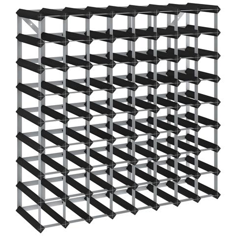 Portavini Da 72 Bottiglie Nero In Legno Massello Di Pino - Foto 1