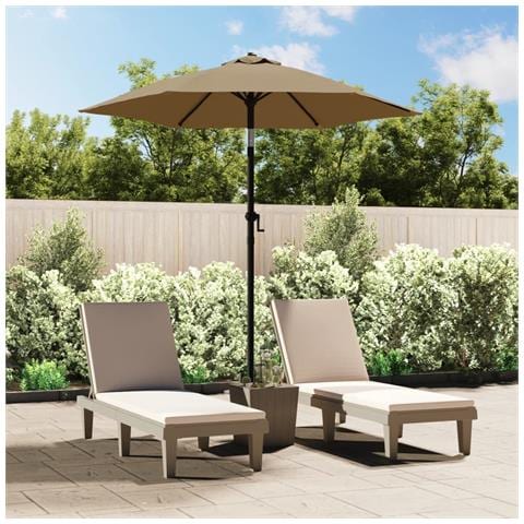 Lusso Casadino -  Ombrellone Grigio Talpa 200x224 Cm In Alluminio - Foto 8