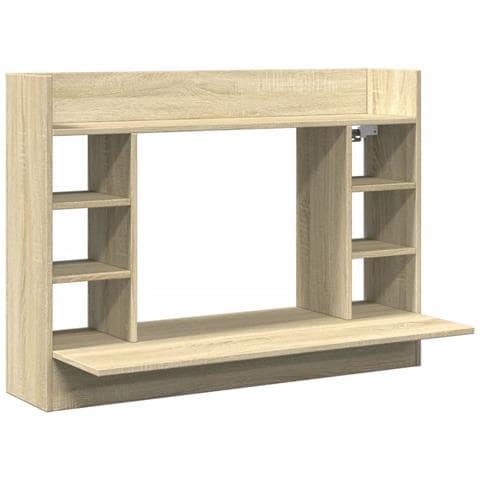 Scrivania A Parete Rovere Sonoma 105x48x75 Cm Legno Multistrato - Foto 1