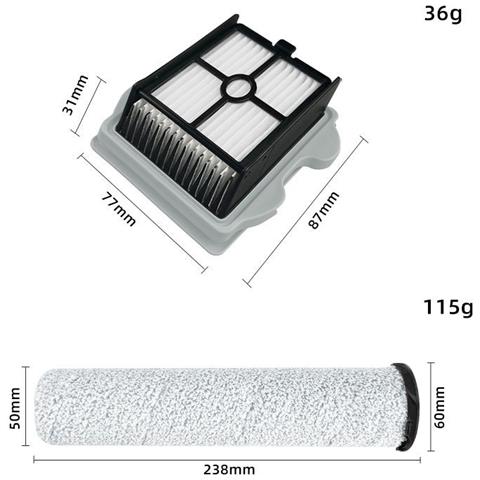 Kit Accessori Roborock A10 Washvac - Spazzola E Filtro - Foto 1