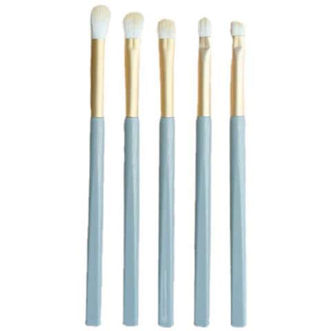 Set Essenziale Di 5 Pennelli Da Trucco Con Pochette Da Viaggio Blue - Foto 1