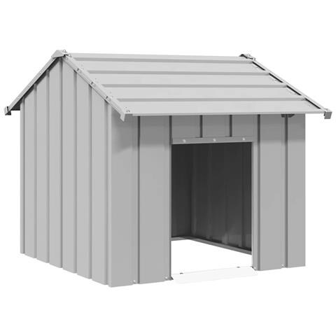 Casetta per Cani con Tetto 85x107x81 cm Acciaio Zincato - Foto 1
