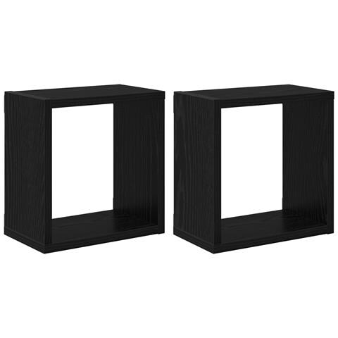 Mensole a Parete Rovere Nero MDF 26 x 15 x 26 cm Mensole a Parete - Foto 1
