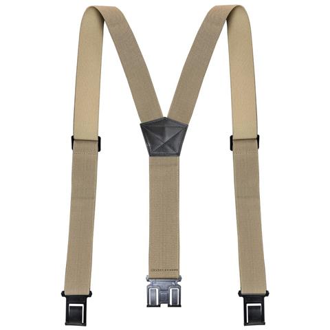 Bretelle Elastiche Per Adulti Con 3 Clip E Ganci In Plastica - Senza Pelle Beige - Foto 1
