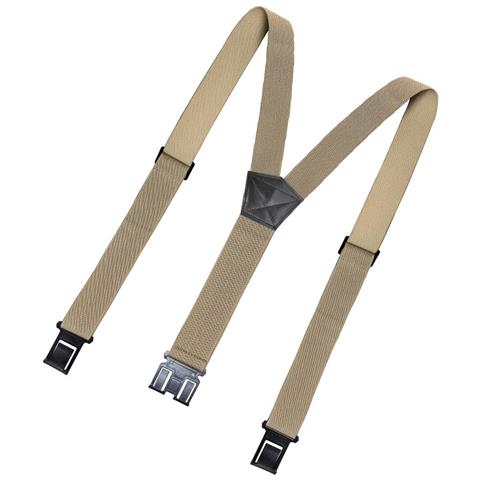 Bretelle Elastiche Per Adulti Con 3 Clip E Ganci In Plastica - Senza Pelle Beige - Foto 2