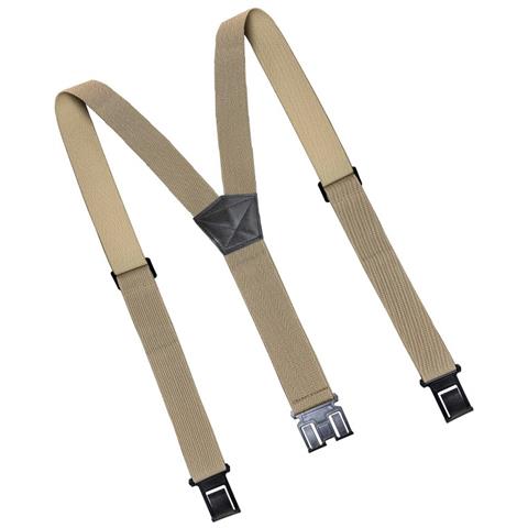 Bretelle Elastiche Per Adulti Con 3 Clip E Ganci In Plastica - Senza Pelle Beige - Foto 3