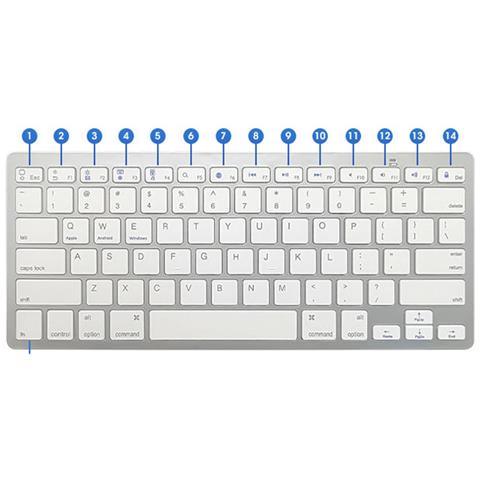 Tastiera Bluetooth Sottile: Tastiera Wireless Portatile Compatibile Con Tablet E Smartphone Silver - Foto 2